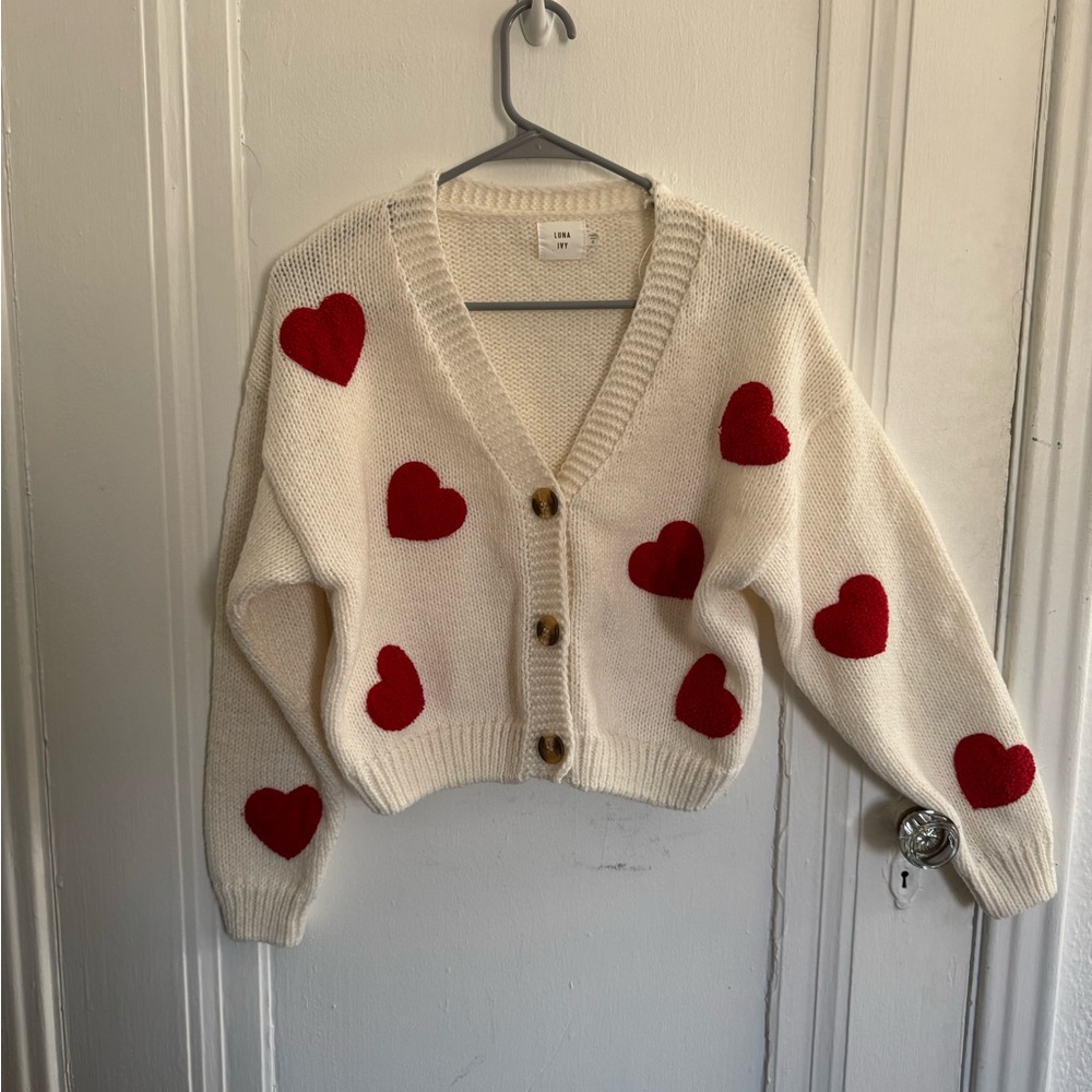 Luna Ivy Valentine’s Day cardigan